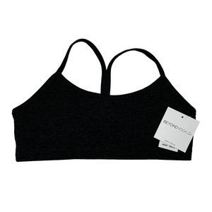 NEW Beyond Yoga Spacedye Slim Racerback Sports Bra - SD8255 Black Charcoal - L